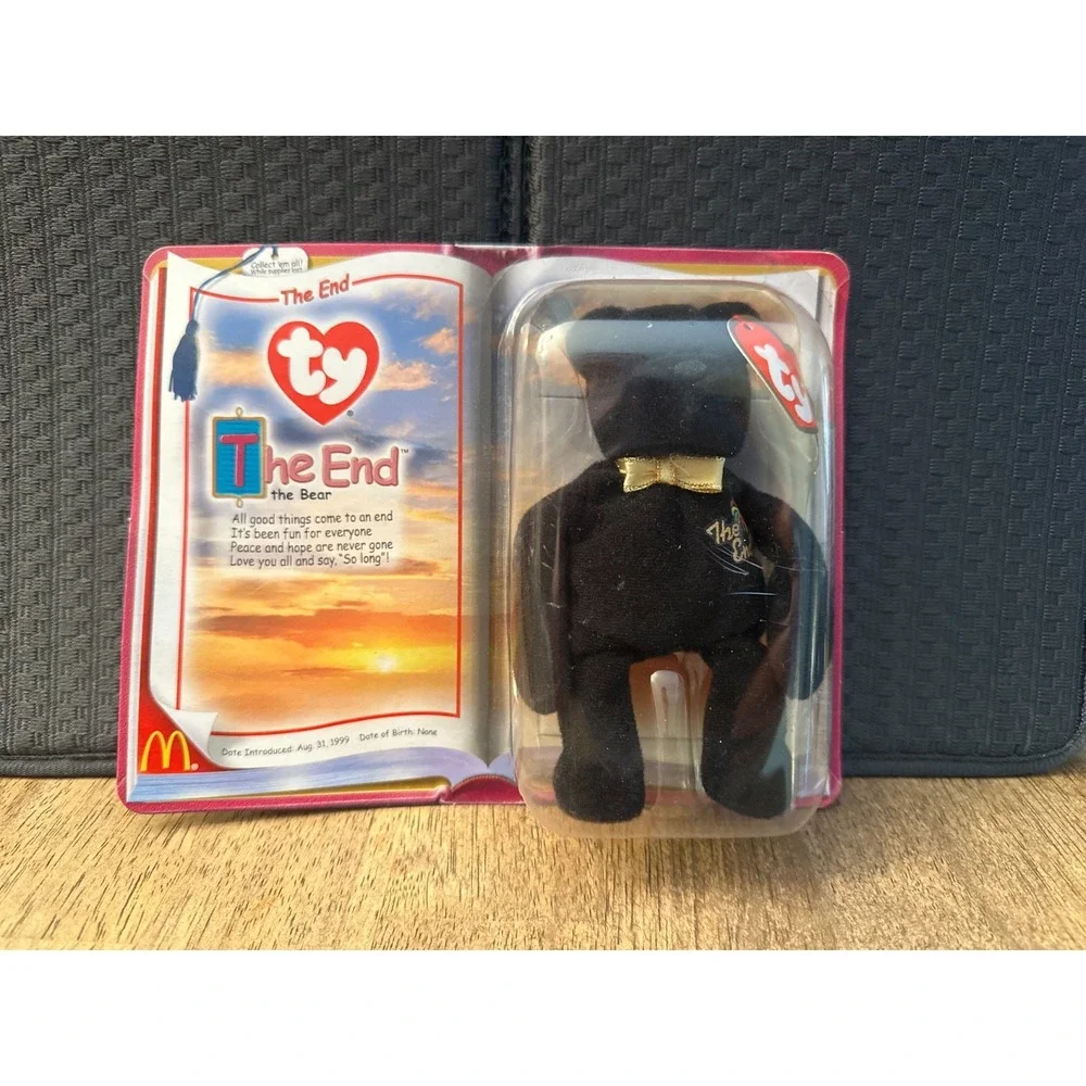 The End the Bear McDonalds TY The End Teenie Beanie Baby 1999 Rare Retired NIB‎